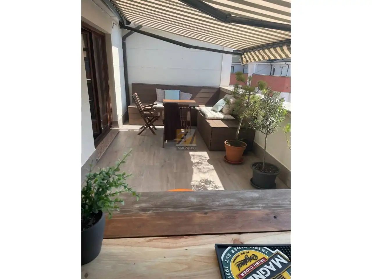 Terraza de Ático de alquiler en Oviedo  con Calefacción, Parquet y Terraza