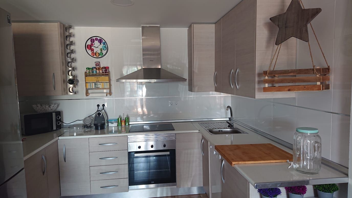 Kitchen of Apartment for sale in Vera  with Terrace, Furnished and Community pool