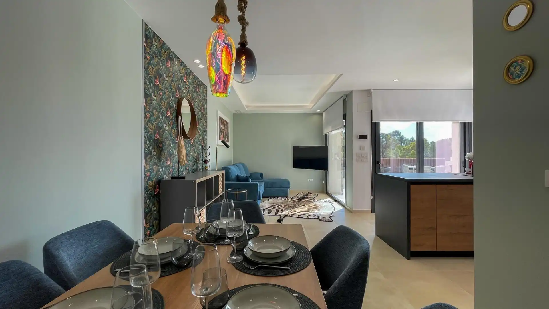 Dining room of Houses for rent in Finestrat  with Air Conditioner, Heating and Private garden