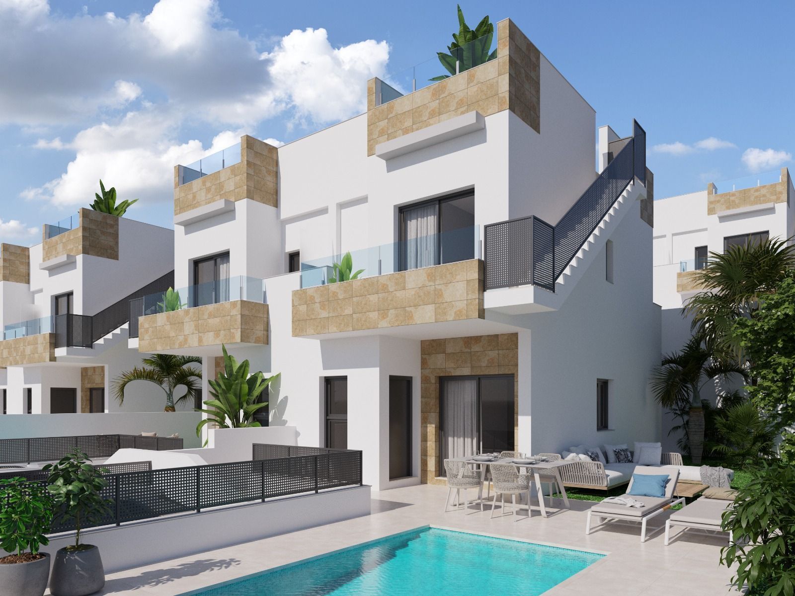Exterior view of Single-family semi-detached to rent in Polop  with Air Conditioner, Heating and Terrace