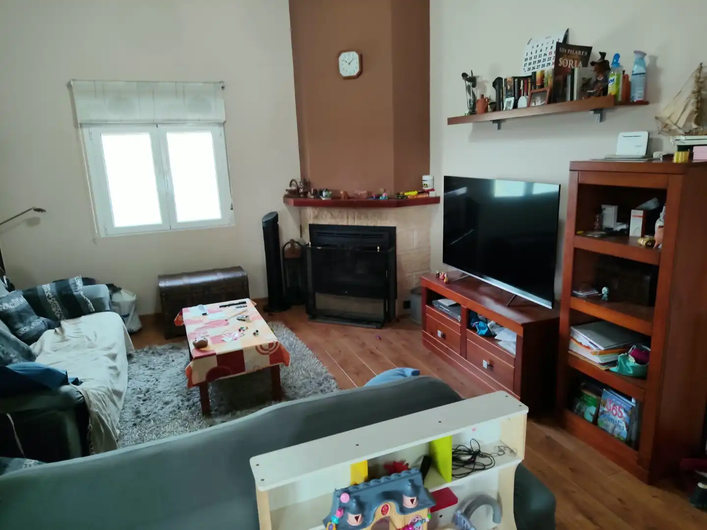 Sala de estar de Piso en venta en Almenar de Soria con Jardín privado, Parquet y Terraza
