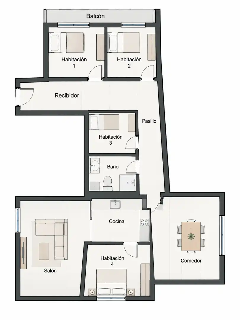 Flat for share in Centro