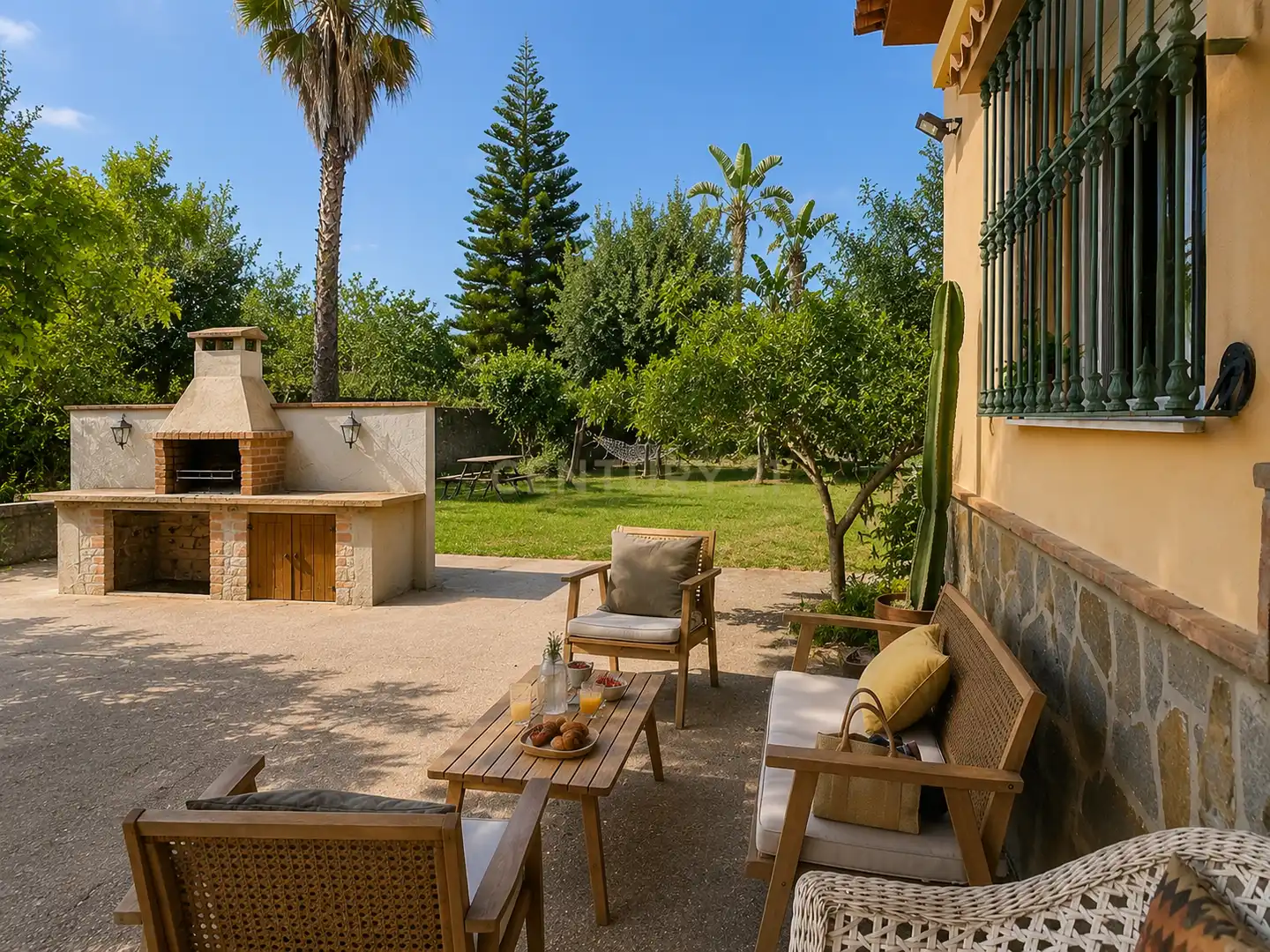 Terraza de Finca rústica en venta en Alhaurín El Grande con Aire acondicionado, Jardín privado y Trastero