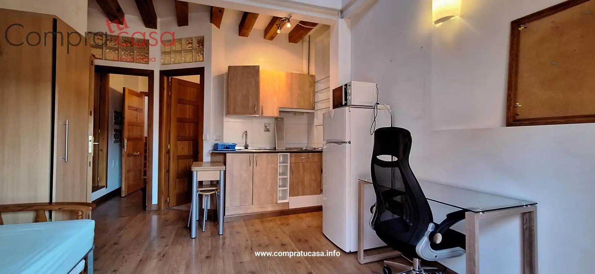 Cocina de Estudio de alquiler en Segovia con Calefacción, Amueblado y Balcón