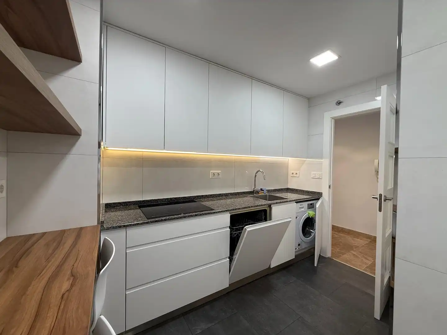 Cocina de Piso de alquiler en Zaragoza con Aire acondicionado, Calefacción y Parquet