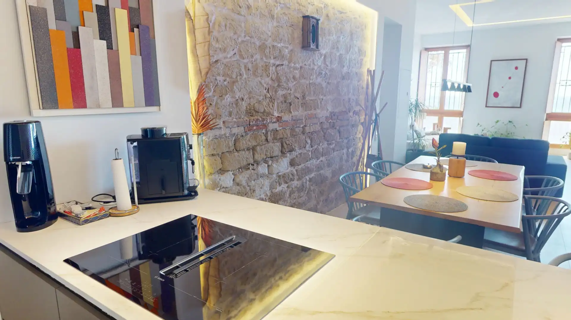 Küche von Wohnung zum Verkauf in Alicante / Alacant mit Klimaanlage, Privatgarten und Abstellraum