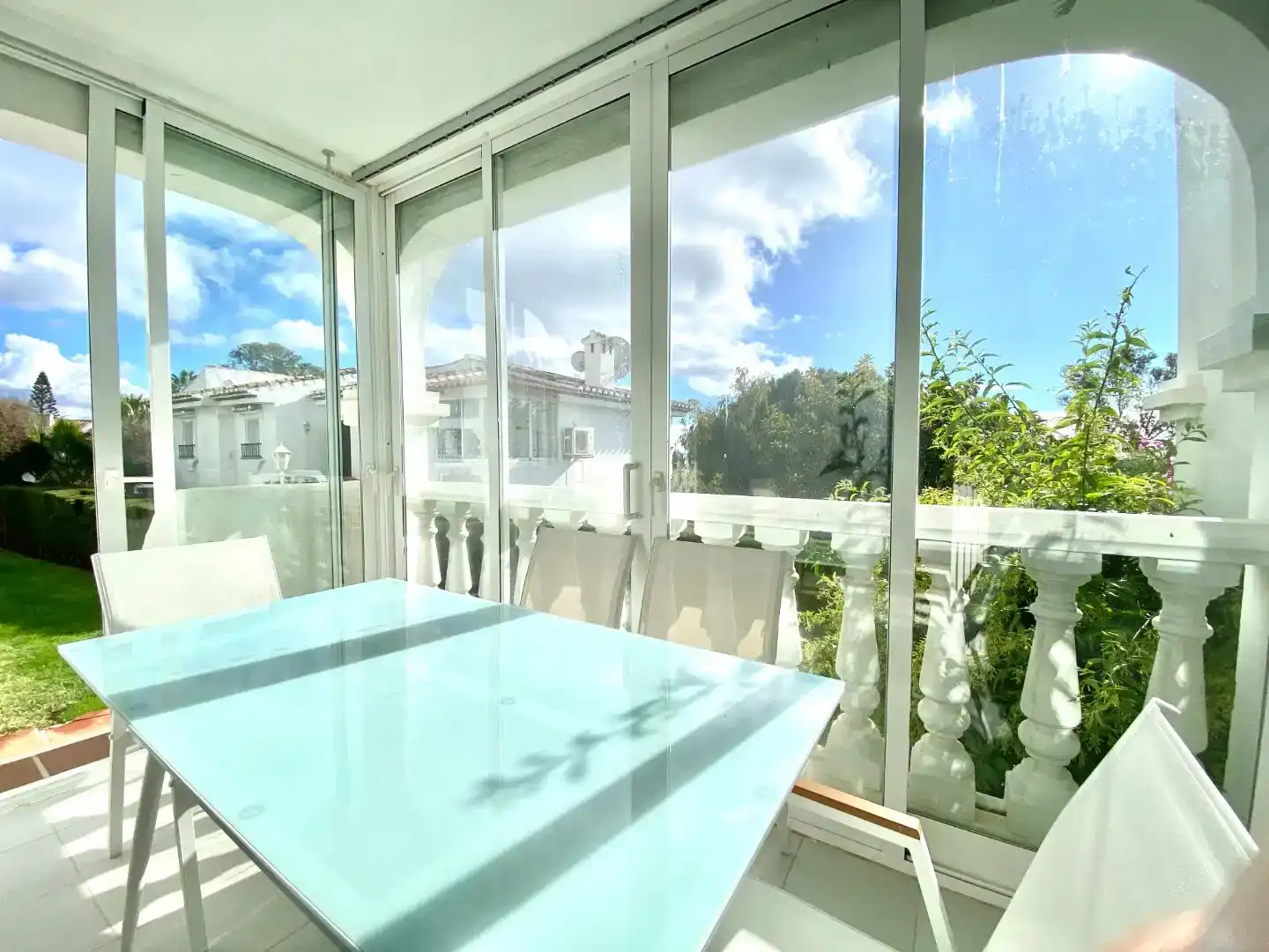 Terrasse von Wohnung zur Miete in Mijas mit Schwimmbad
