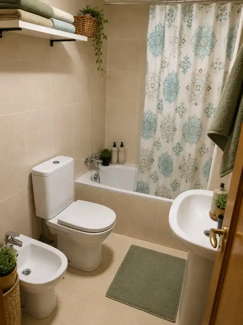 Badezimmer von Wohnung zum Verkauf in  Valencia Capital mit Klimaanlage und Terrasse