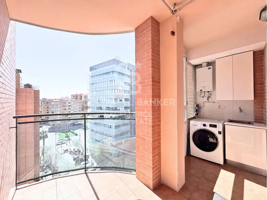 Balcony of Flat for sale in Valencia  with Air Conditioner, Terrace and Community pool