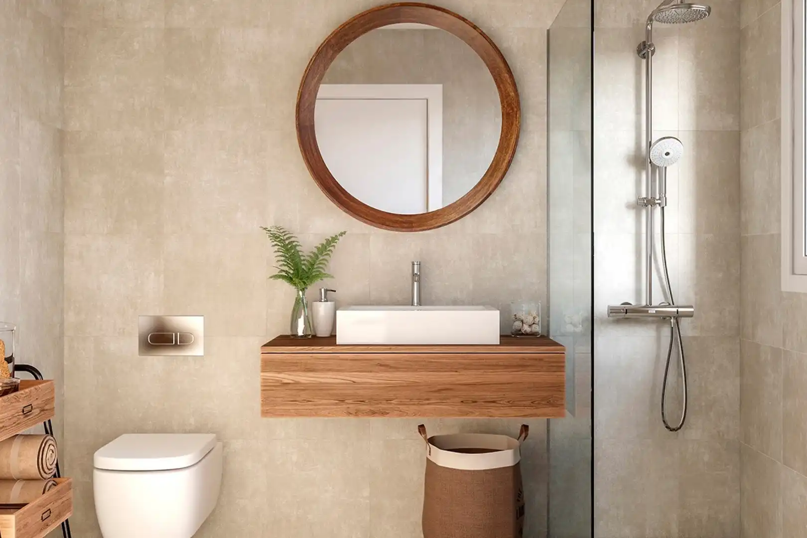 Baño de Casa adosada en venta en Monforte del Cid con Aire acondicionado, Jardín privado y Terraza