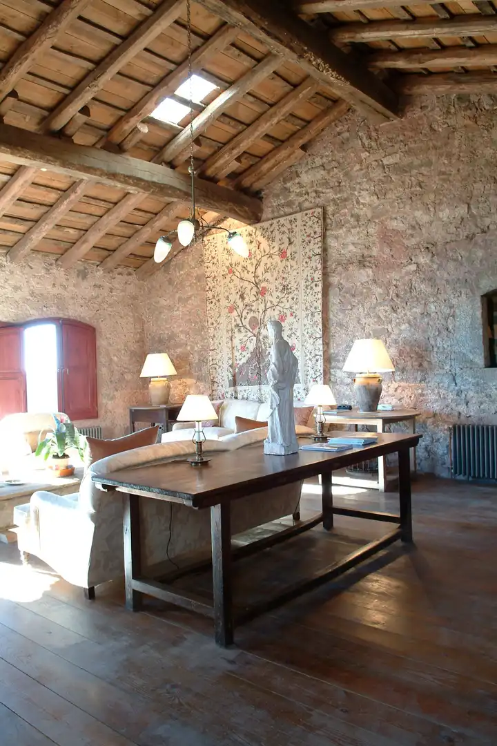 Sala de estar de Finca rústica en venta en Camprodon con Calefacción, Jardín privado y Terraza