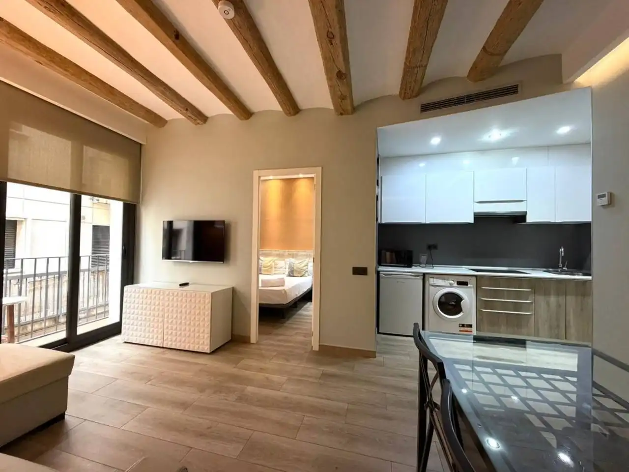 Sala d'estar de Pis de lloguer en Barcelona amb Aire condicionat, Calefacció i Moblat