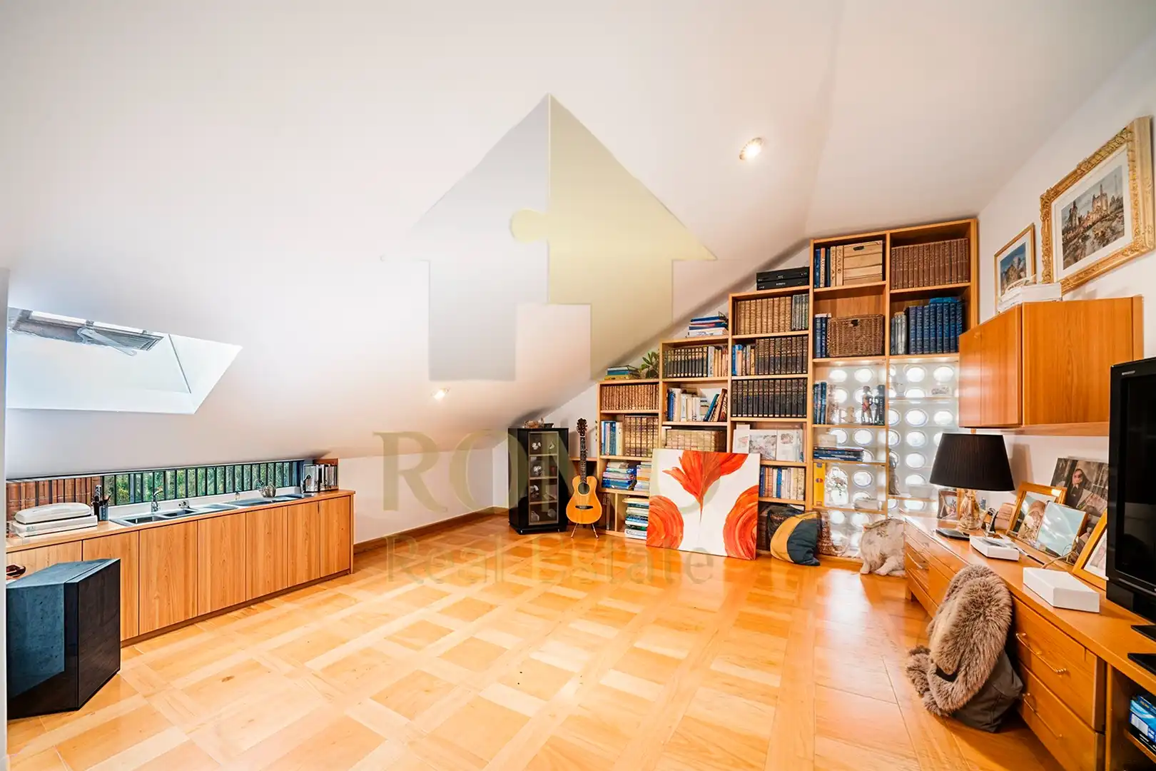 Sala de estar de Casa adosada en venta en Sant Fost de Campsentelles con Calefacción, Jardín privado y Terraza