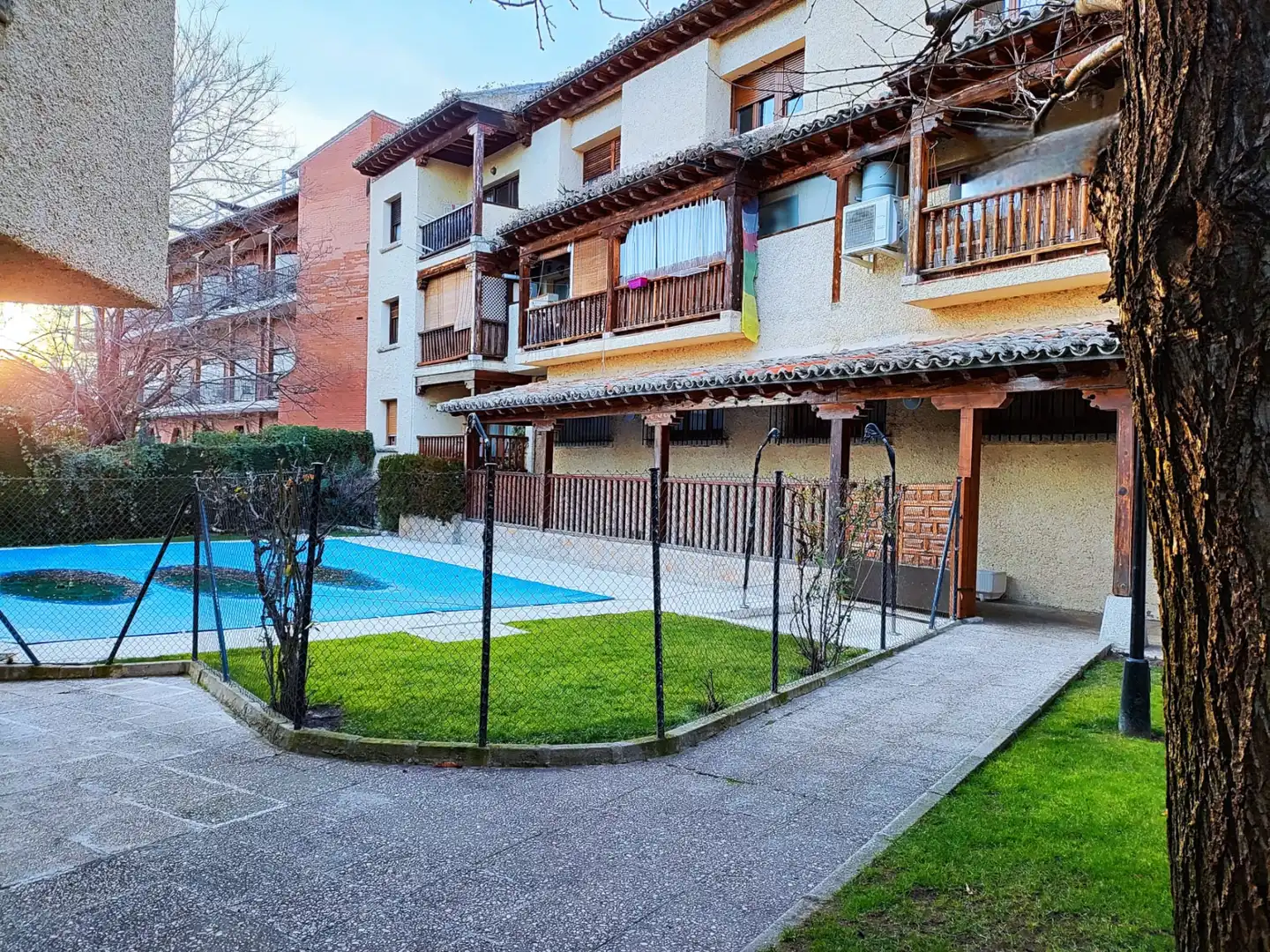 Swimming pool of Detached homes for sale in Manzanares El Real  with Heating, Private garden and Terrace