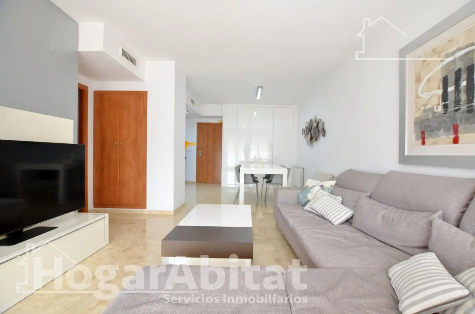 Sala de estar de Piso en venta en Tavernes de la Valldigna con Balcón