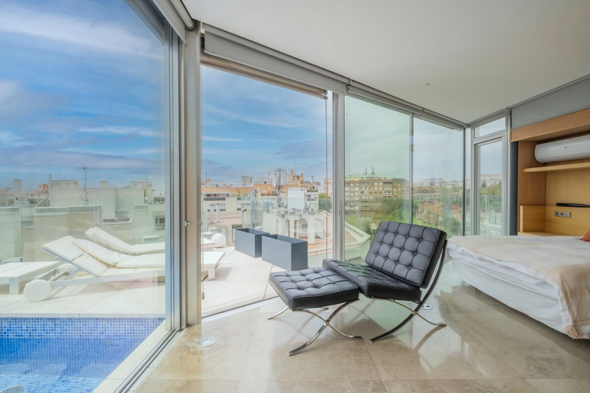 Terrace of Attic for sale in  Madrid Capital  with Heating, Terrace and Swimming Pool