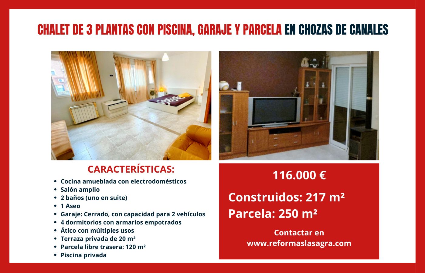 Bedroom of Single-family semi-detached for sale in Chozas de Canales  with Private garden, Terrace and Swimming Pool