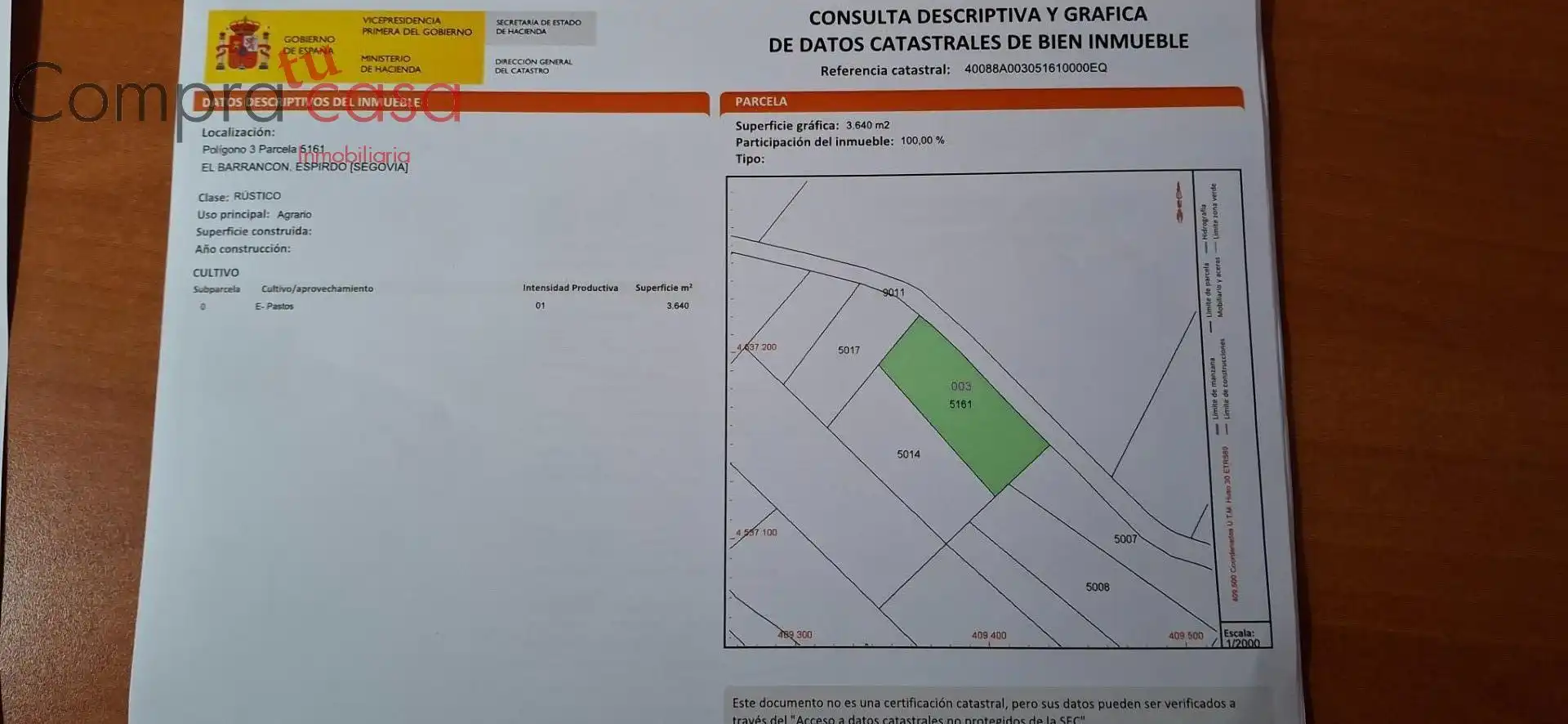 Wohnbaugrundstück zum Verkauf in Polígono POLIGONO 3 PARCELA 5161 EL BARRAC, imagen 2