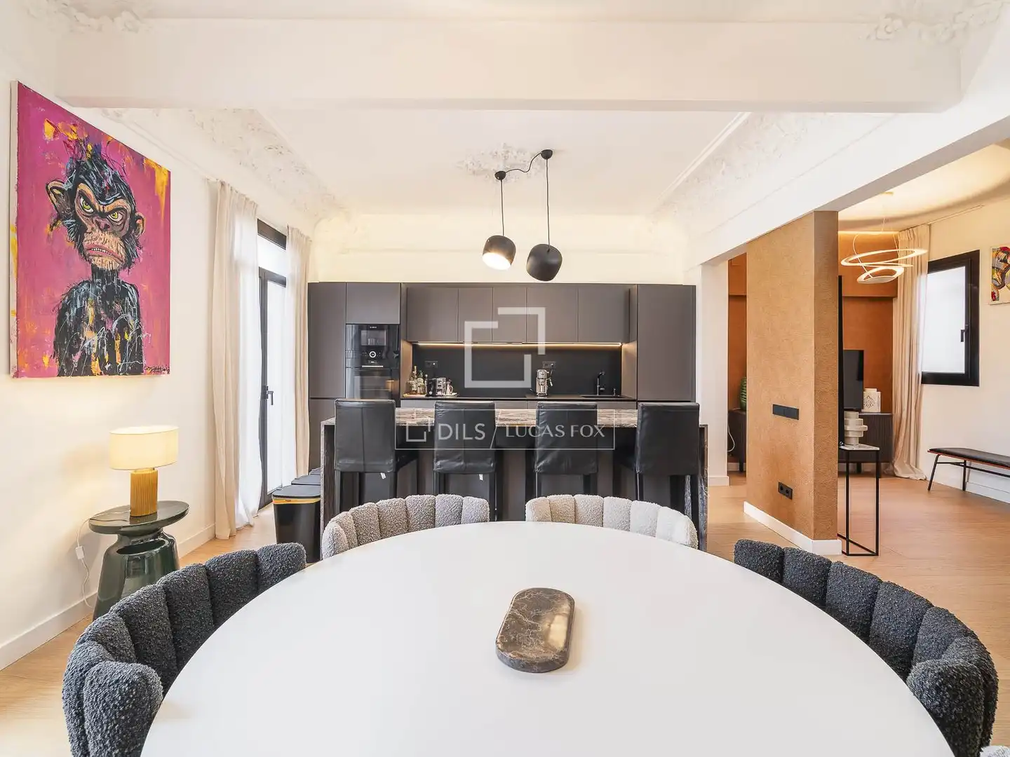 Esszimmer von Wohnung zum Verkauf in Barcelona mit Klimaanlage, Terrasse und Balkon