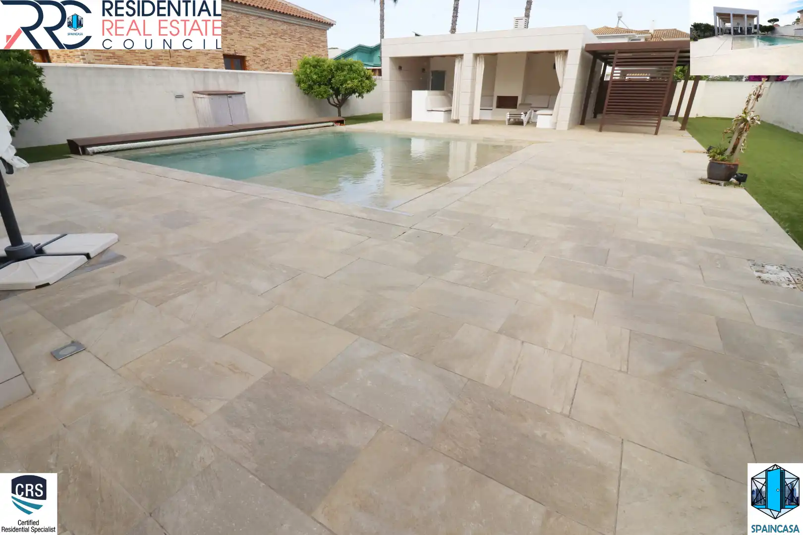 Terrassa de Casa o xalet en venda en Aljaraque amb Aire condicionat, Traster i Piscina