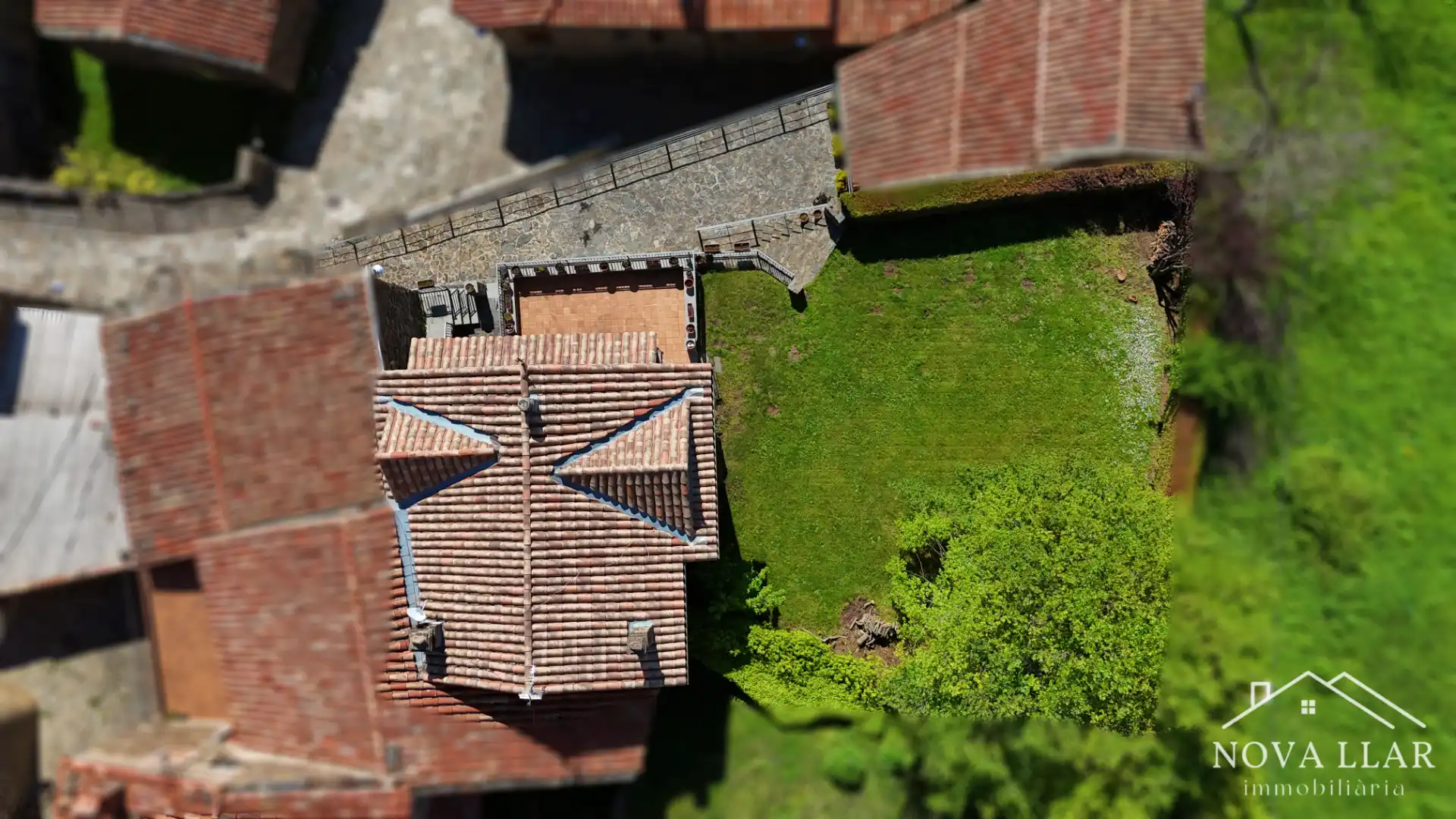 Garten von Einfamilien-Reihenhaus zum Verkauf in Vilallonga de Ter mit Heizung, Privatgarten und Terrasse