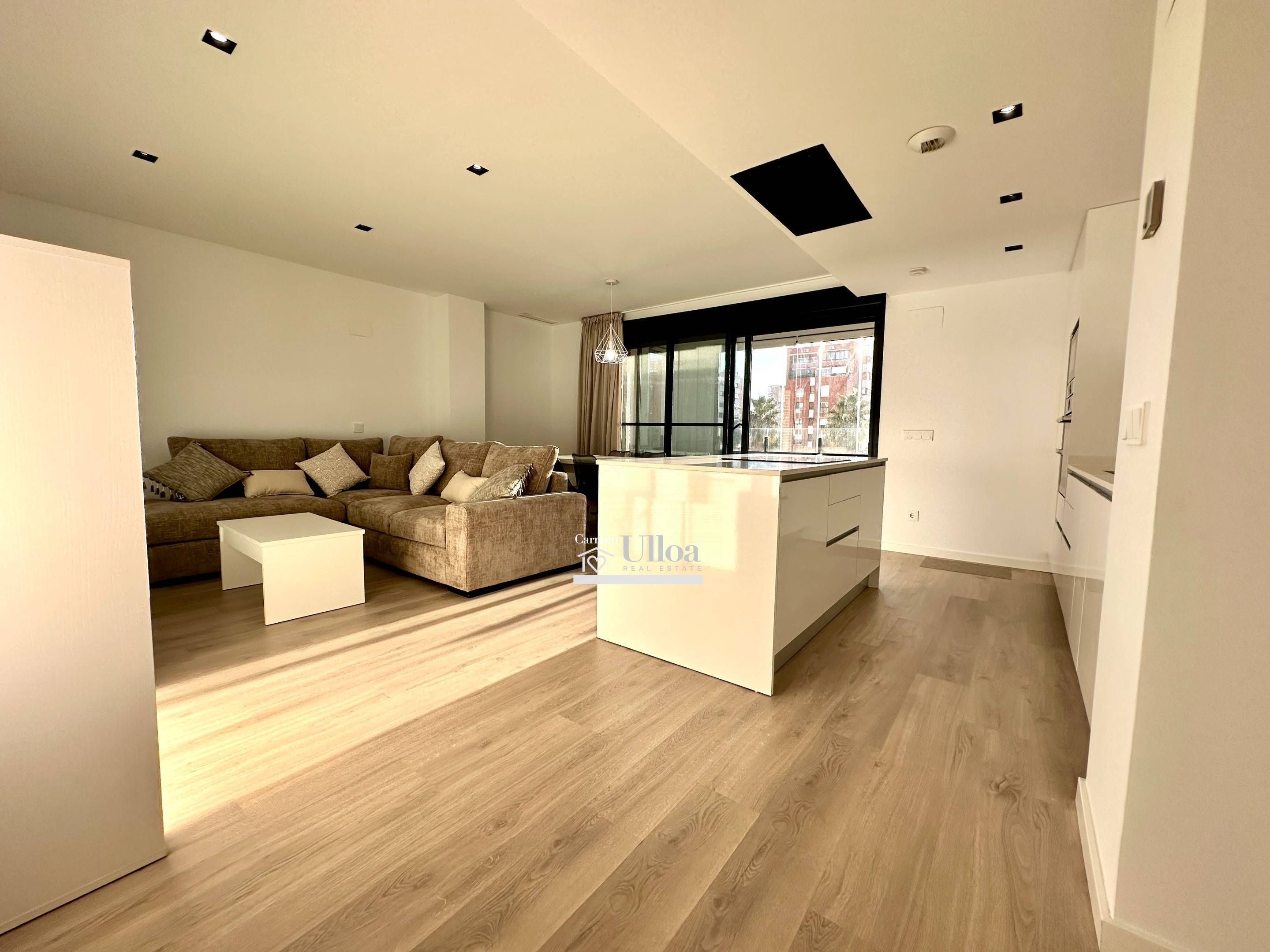 Sala d'estar de Apartament en venda en Alicante / Alacant amb Aire condicionat, Terrassa i Traster