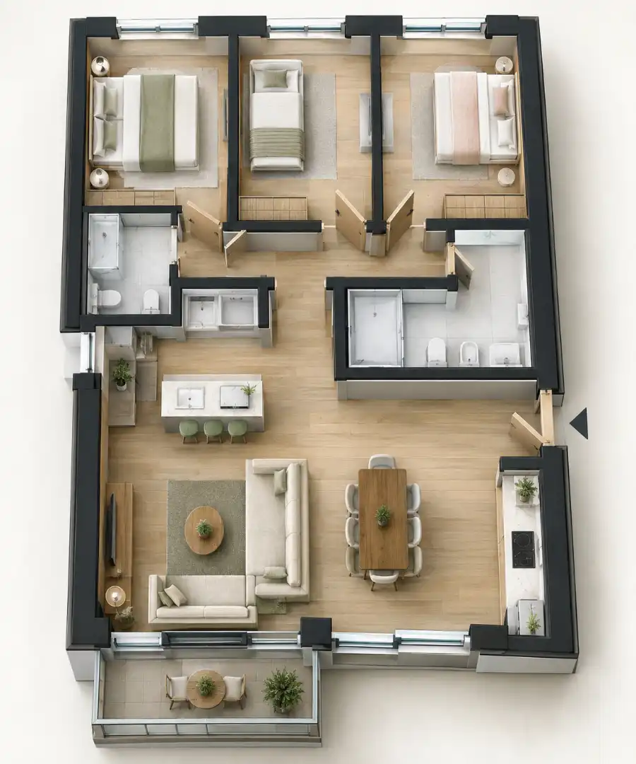Flat with terrace for sale in Vilamarina, imagen 6
