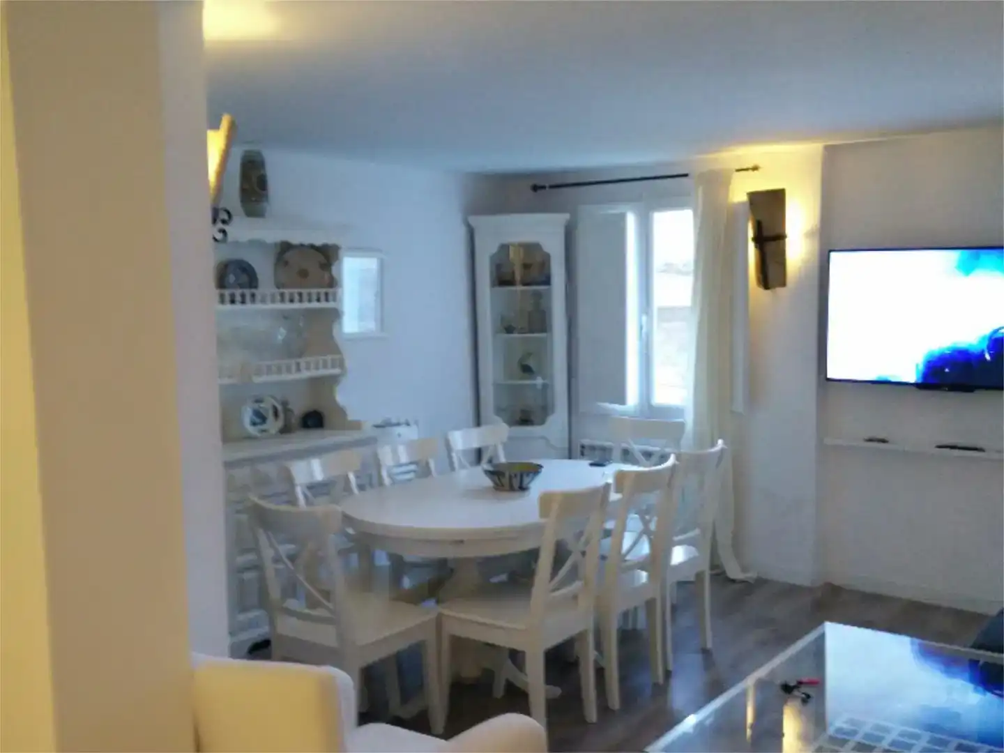 Menjador de Casa adosada en venda en Valdealgorfa amb Aire condicionat, Parquet i Moblat