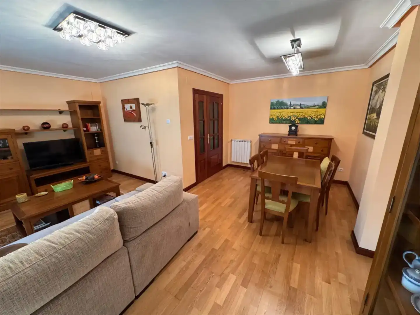 Sala de estar de Casa o chalet en venta en Santa María del Páramo con Balcón