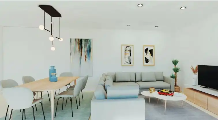 Wohnzimmer von Wohnung zum Verkauf in Estepona mit Klimaanlage, Heizung und Parkett