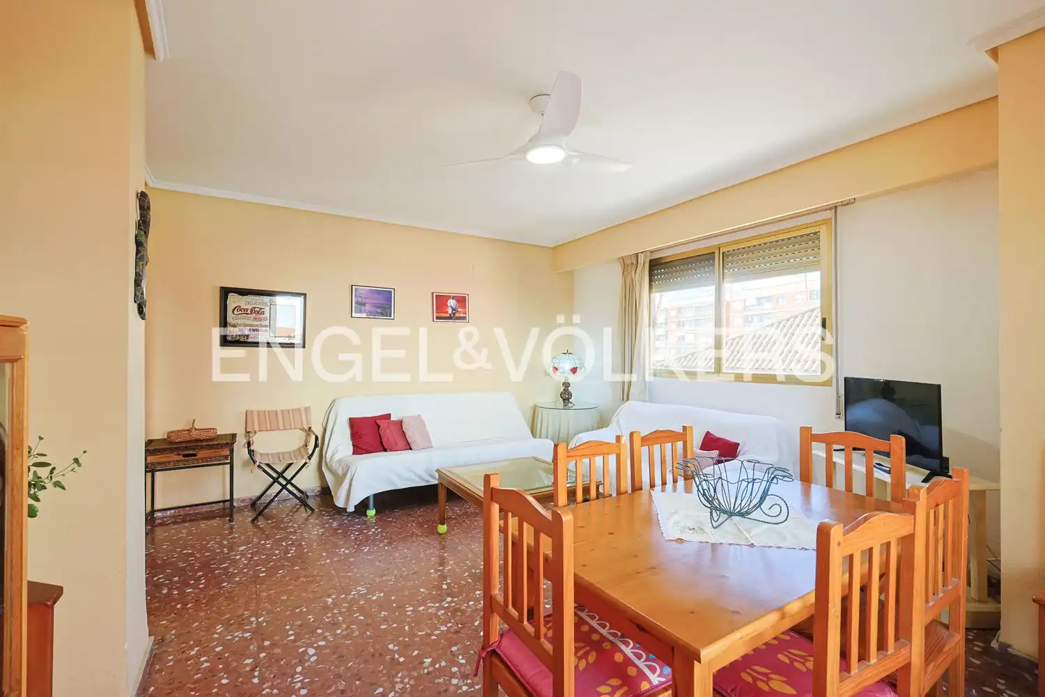 Wohnzimmer von Wohnung zur Miete in Valencia mit Klimaanlage, Heizung und Möbliert