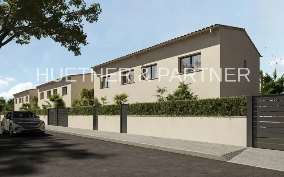 Außenansicht von Einfamilien-Reihenhaus zum Verkauf in Marratxí mit Klimaanlage und Terrasse