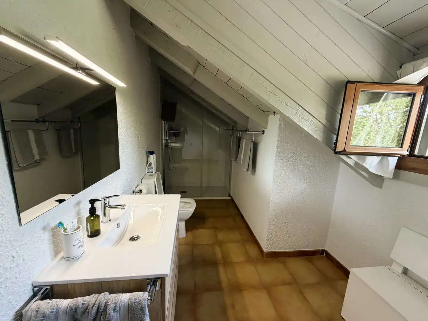 Bany de Finca rústica en venda en Mediona amb Jardí privat, Parquet i Terrassa