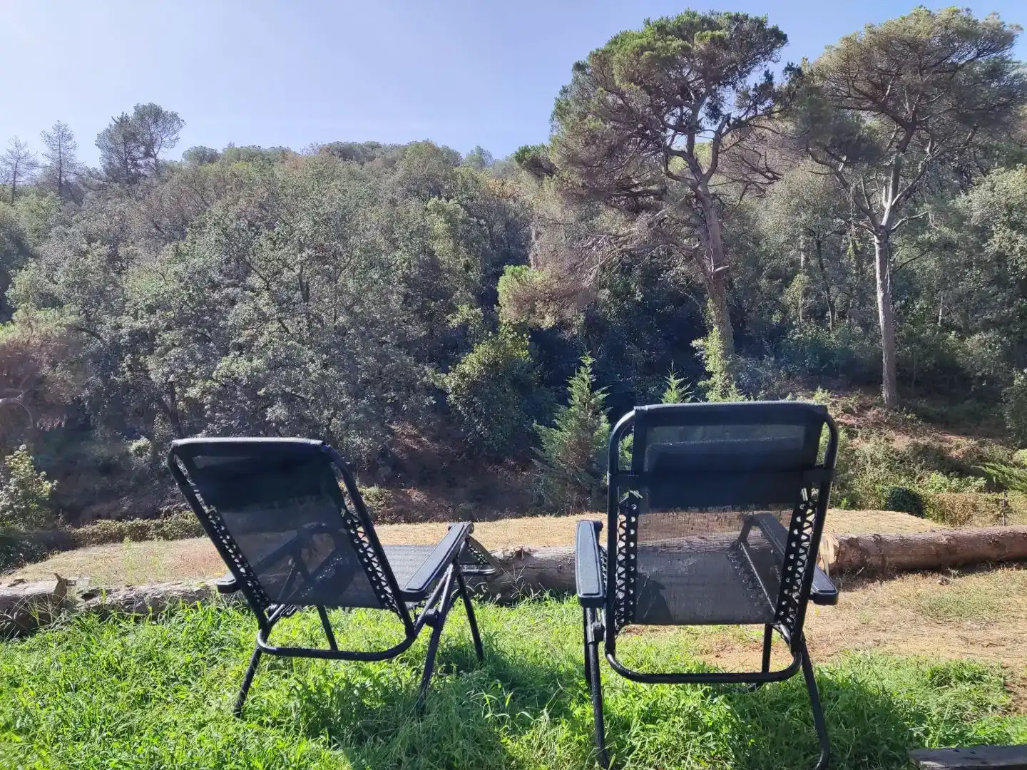 Terrasse von Loft zur Miete in Vallromanes mit Klimaanlage, Abstellraum und Schwimmbad