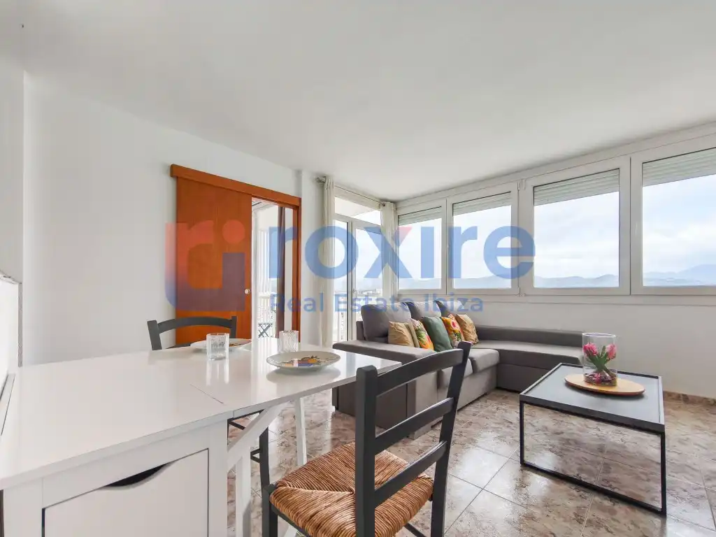 Wohnzimmer von Wohnung zur Miete in Sant Antoni de Portmany mit Klimaanlage, Terrasse und Möbliert
