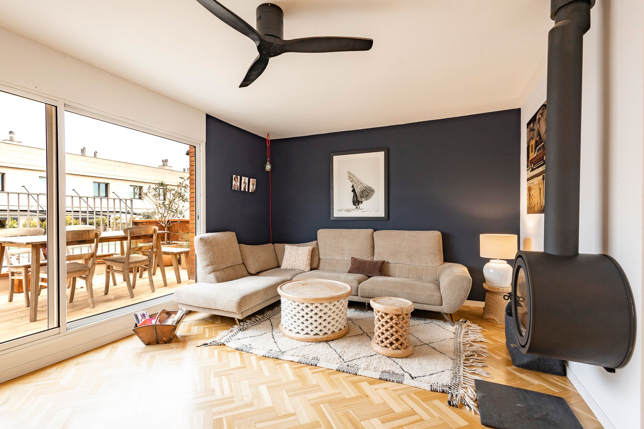 Sala d'estar de Àtic en venda en  Barcelona Capital amb Aire condicionat, Calefacció i Parquet