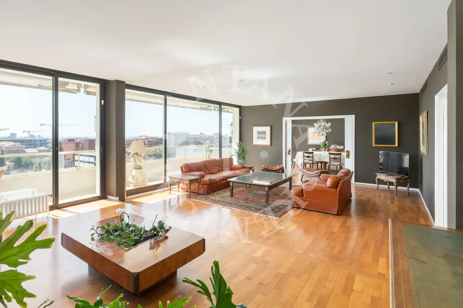 Sala de estar de Ático en venta en Barcelona con Aire acondicionado, Calefacción y Parquet