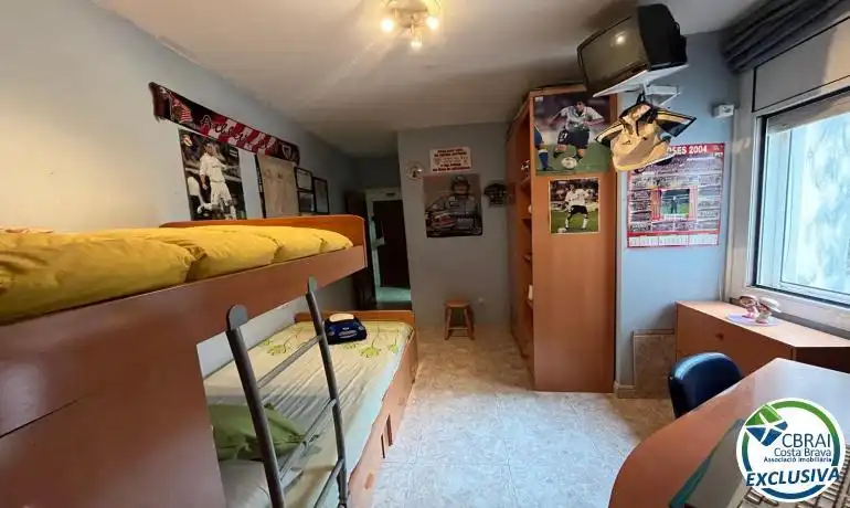 Bedroom of Flat for sale in Roses  with Heating, Terrace and Furnished