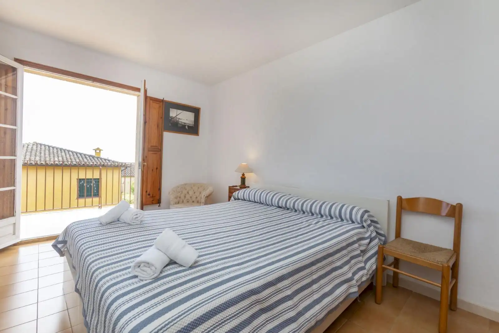 Schlafzimmer von Einfamilien-Reihenhaus zum Verkauf in Palafrugell mit Heizung, Terrasse und Abstellraum