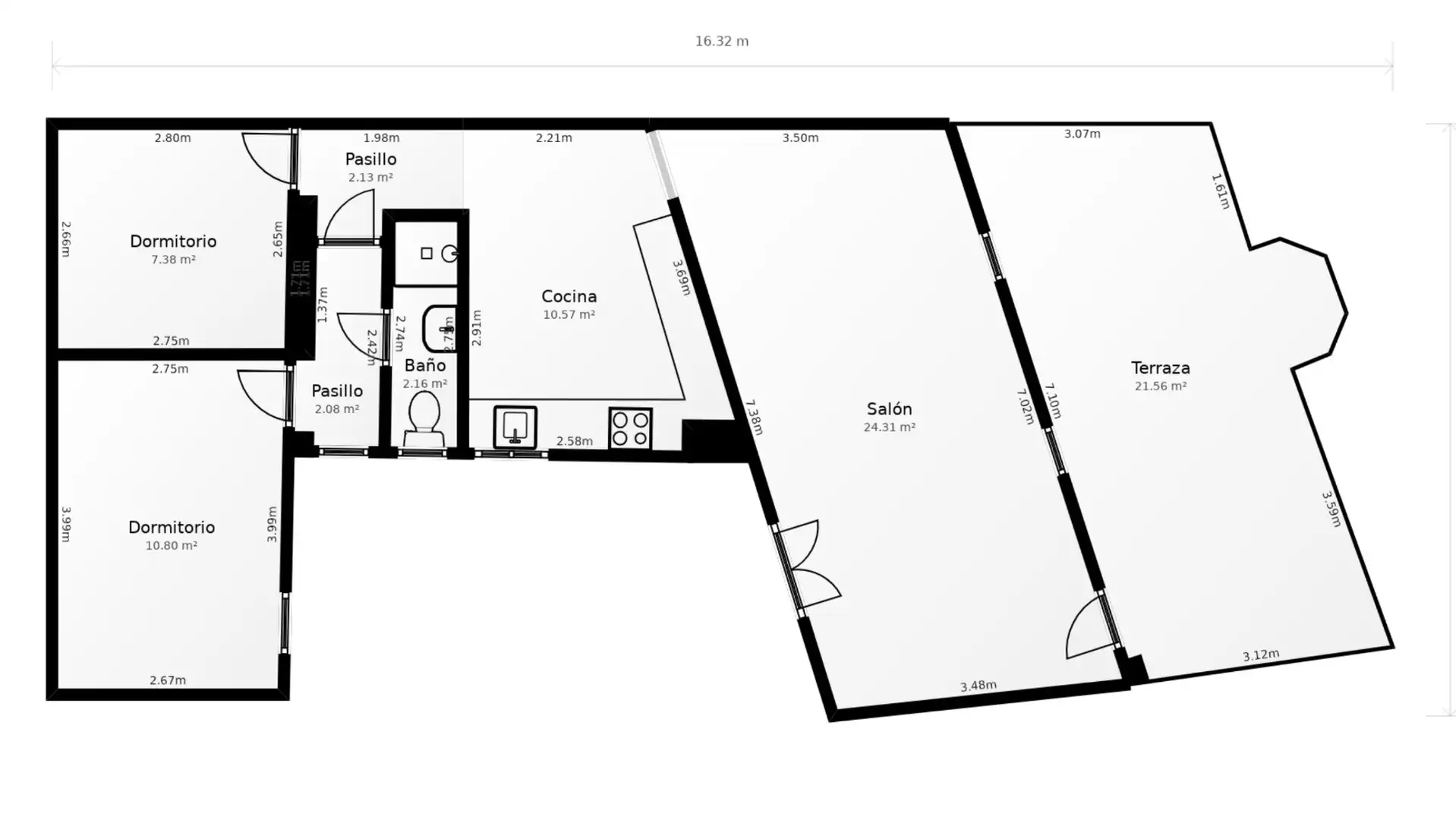 Attic for rent in Madrid  with Air Conditioner, Heating and Terrace