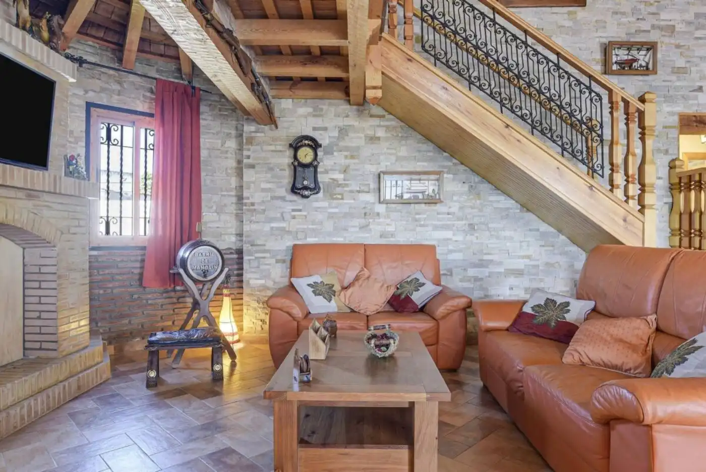 Sala de estar de Finca rústica en venta en Vejer de la Frontera con Aire acondicionado, Jardín privado y Terraza