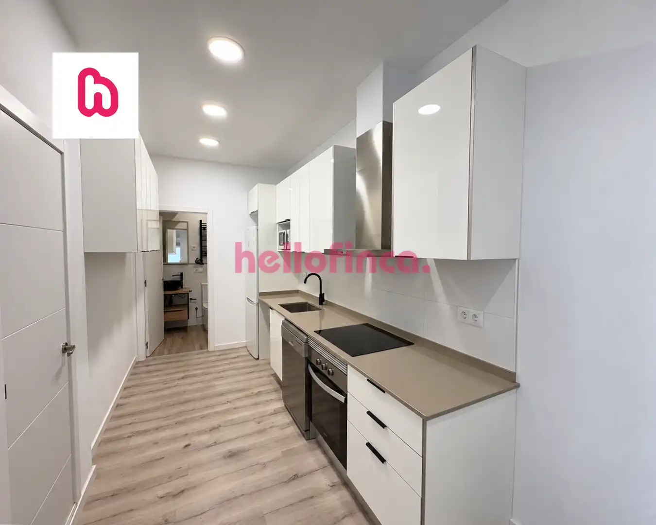 Kitchen of Flat for sale in Badalona  with Air Conditioner and Furnished