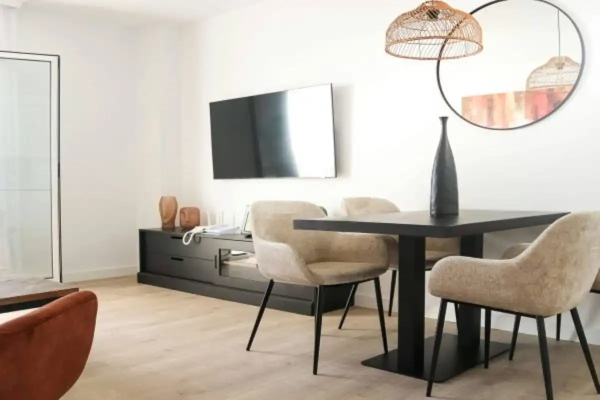 Sala de estar de Apartamento en venta en Mijas con Aire acondicionado, Terraza y Piscina comunitaria