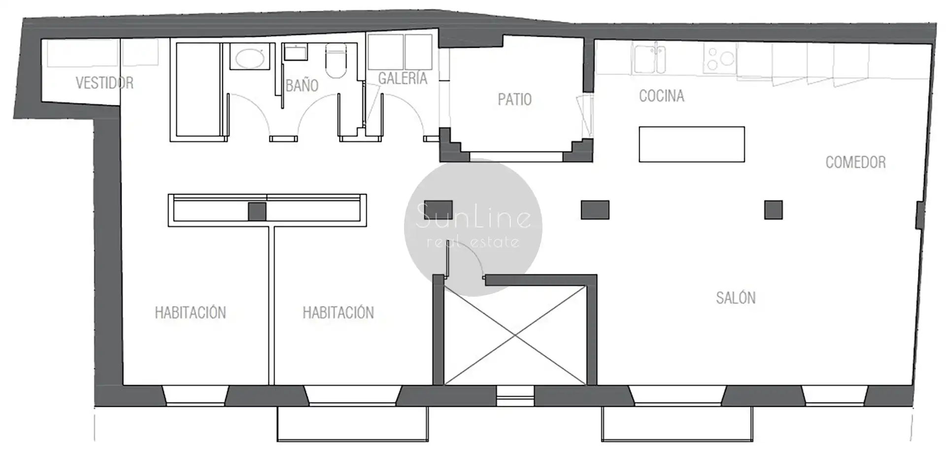 Wohnung zur Miete in Valencia mit Klimaanlage, Privatgarten und Terrasse