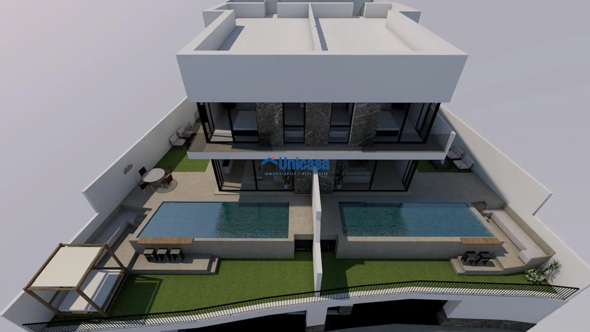 Swimming pool of Detached homes for sale in Málaga  with Air Conditioner, Heating and Terrace