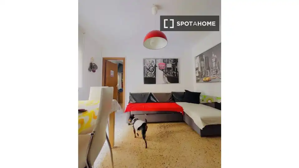 Sala de estar de Piso de alquiler en Barcelona con Aire acondicionado, Calefacción y Amueblado