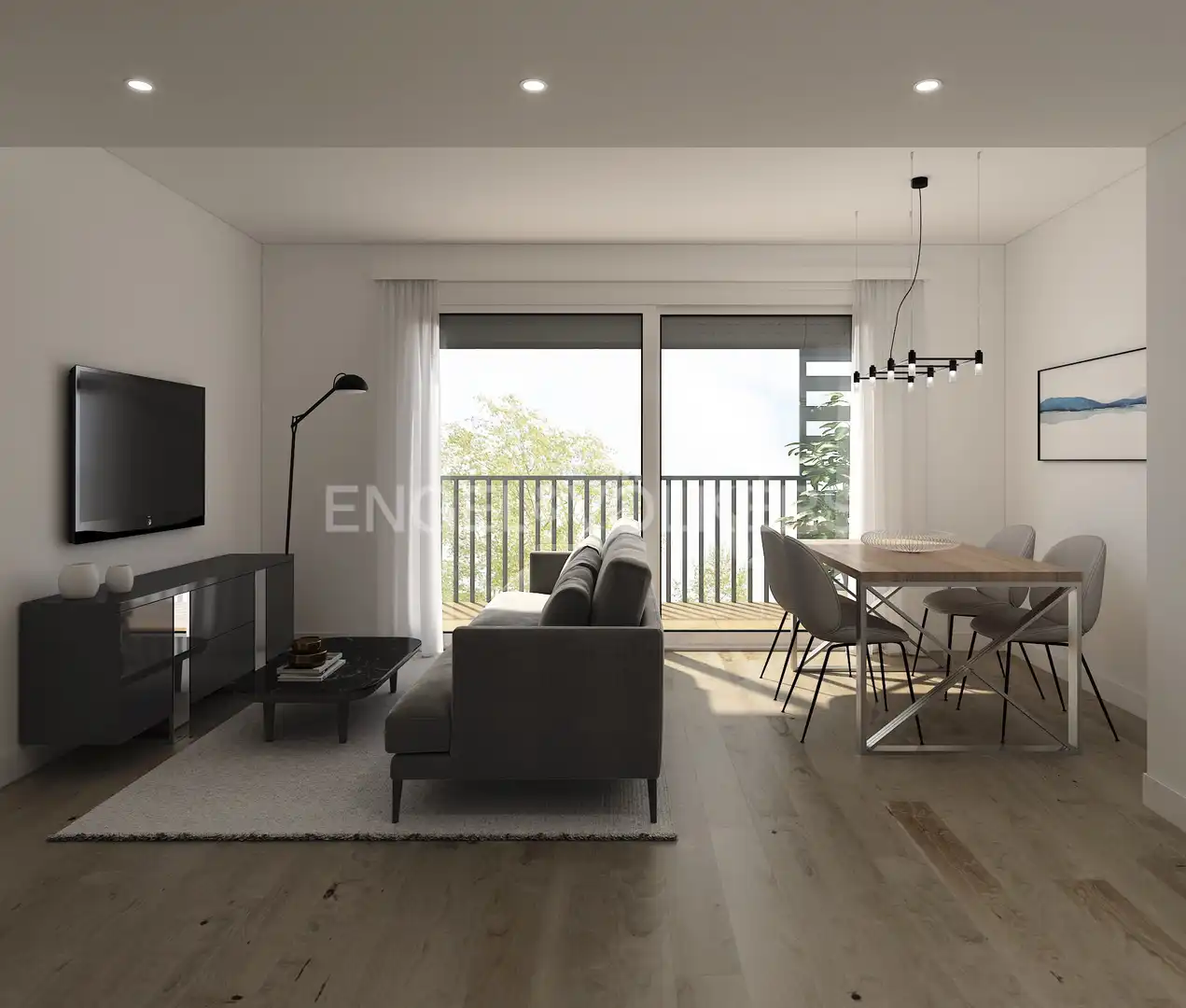 Sala de estar de Ático en venta en Les Franqueses del Vallès con Aire acondicionado, Calefacción y Parquet