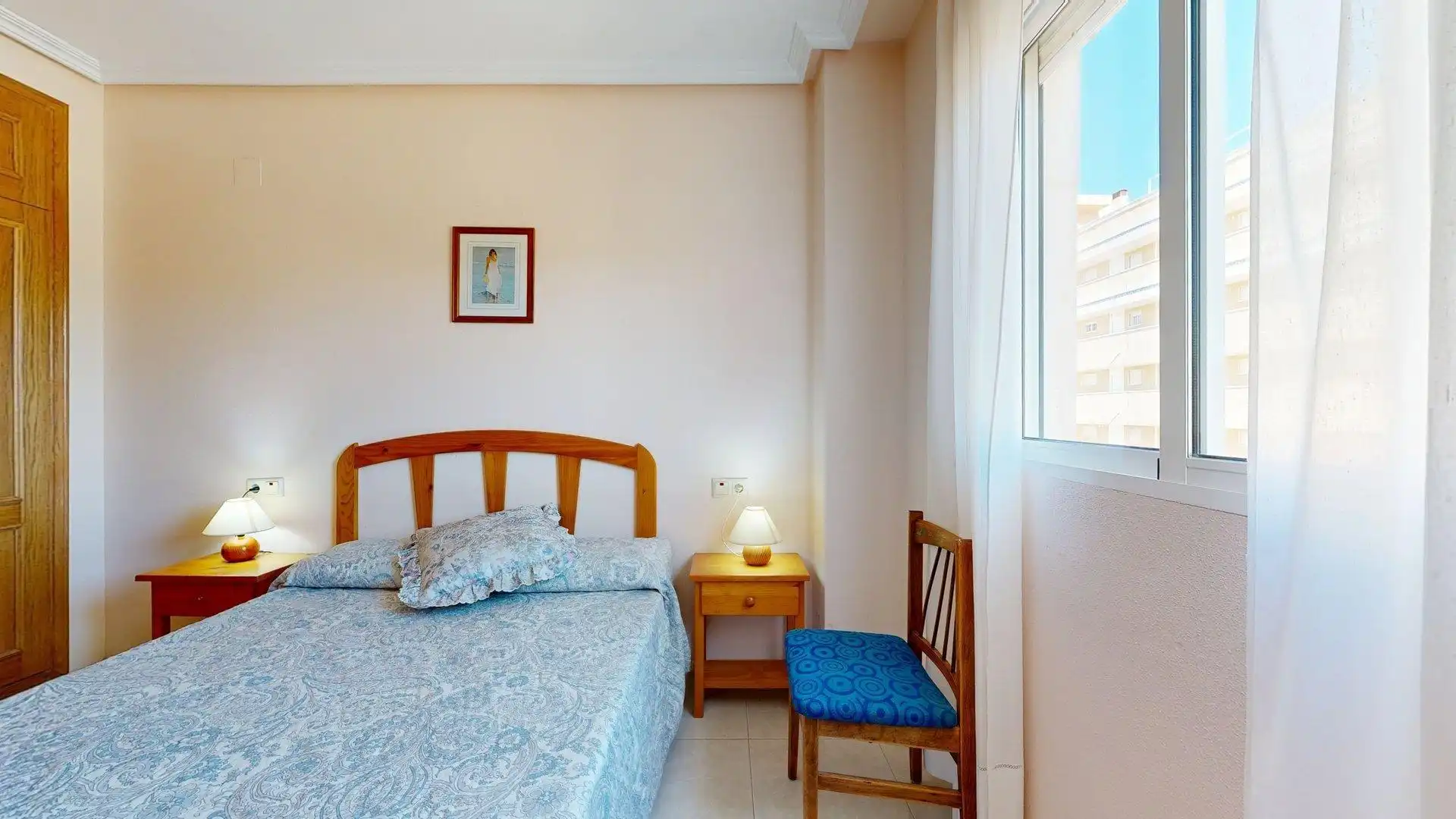 Dormitori de Apartament en venda en Elche / Elx amb Aire condicionat, Terrassa i Moblat