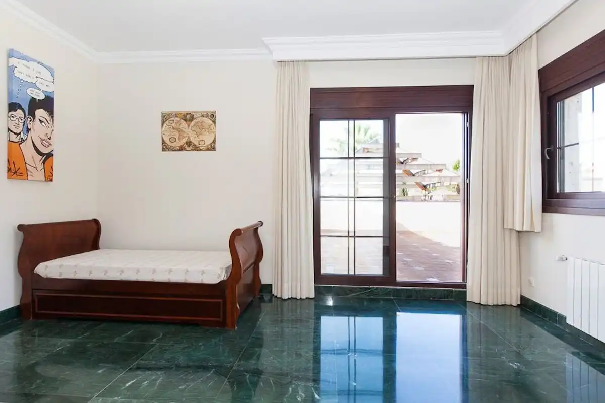 Bedroom of Houses for rent in Mijas  with Air Conditioner, Private garden and Terrace