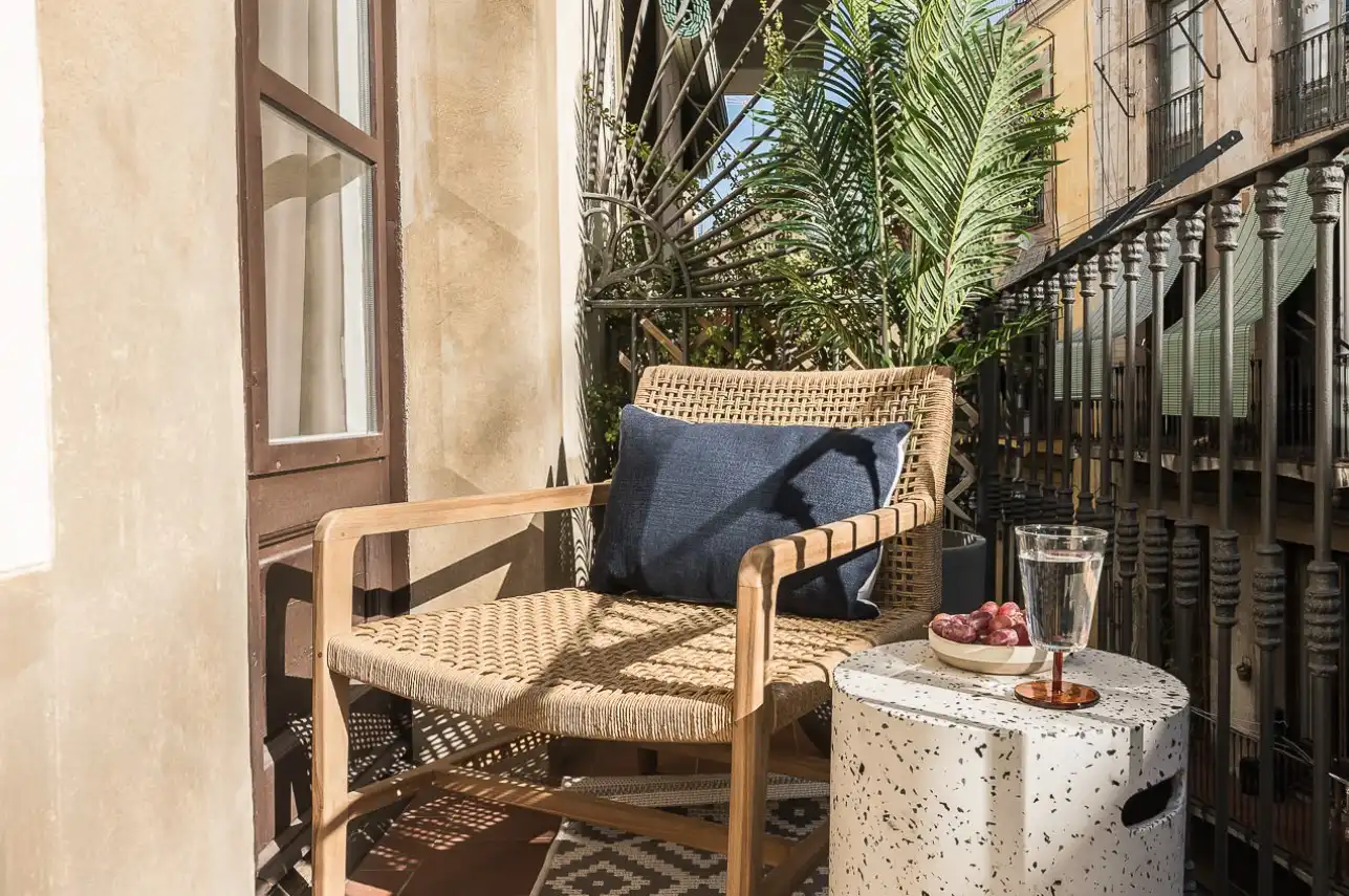 Balcony of Apartments for rent in Barcelona  with Air Conditioner, Heating and Furnished